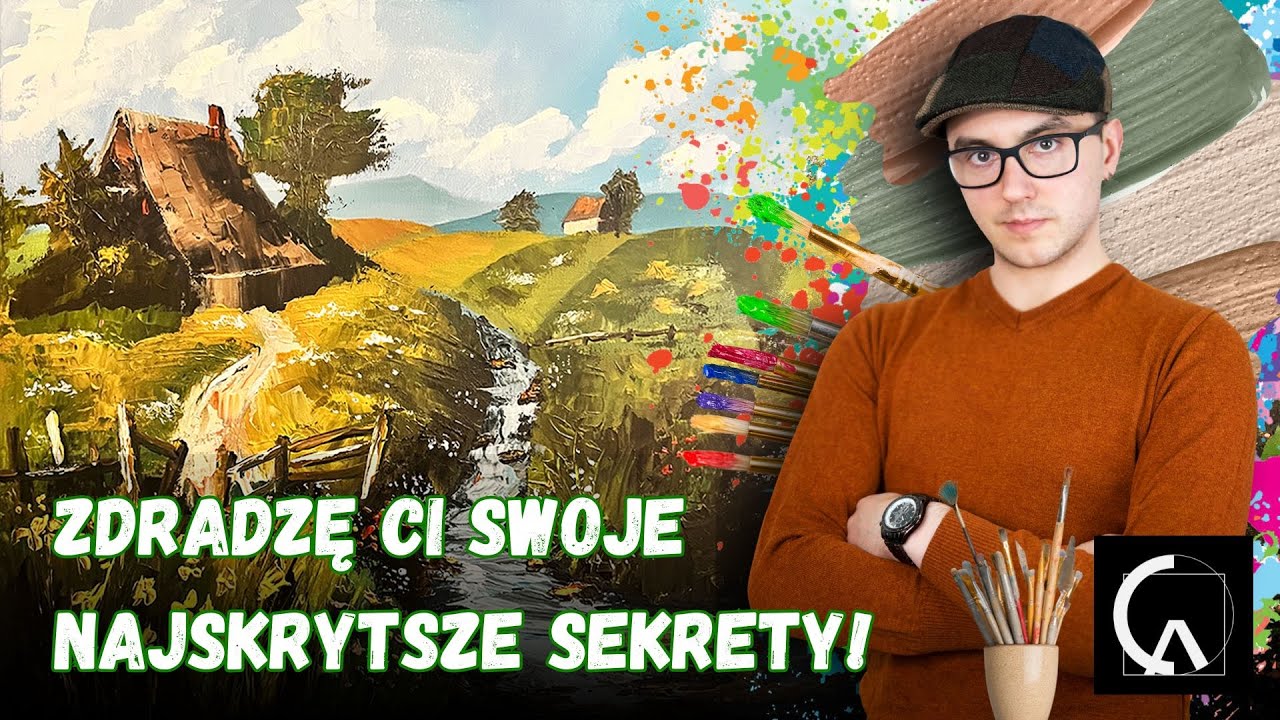 Część 1 Podkład - Polska Wieś - Kurs Malarstwa Akrylowego -  Ekspresjonizm - Canaletto Art