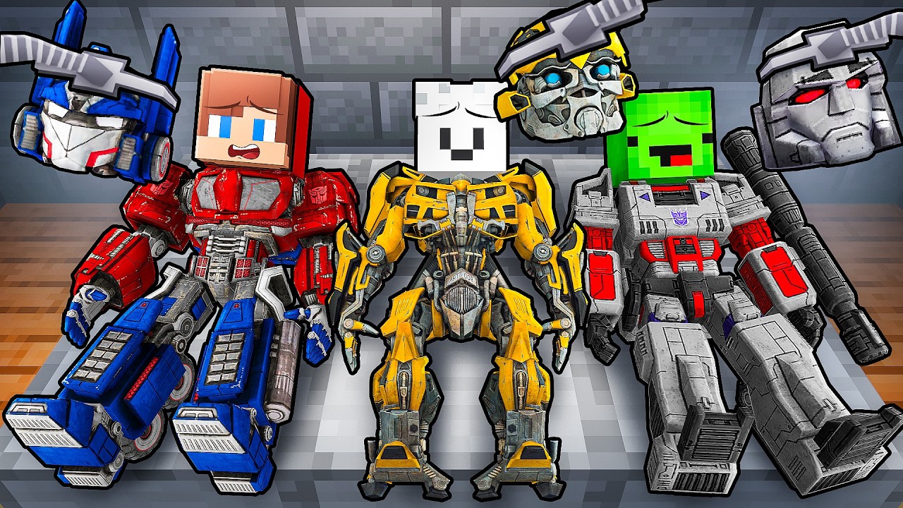 JJ and Mikey SHAPESHIFT To TRANSFORMERS in Minecraft - Maizen