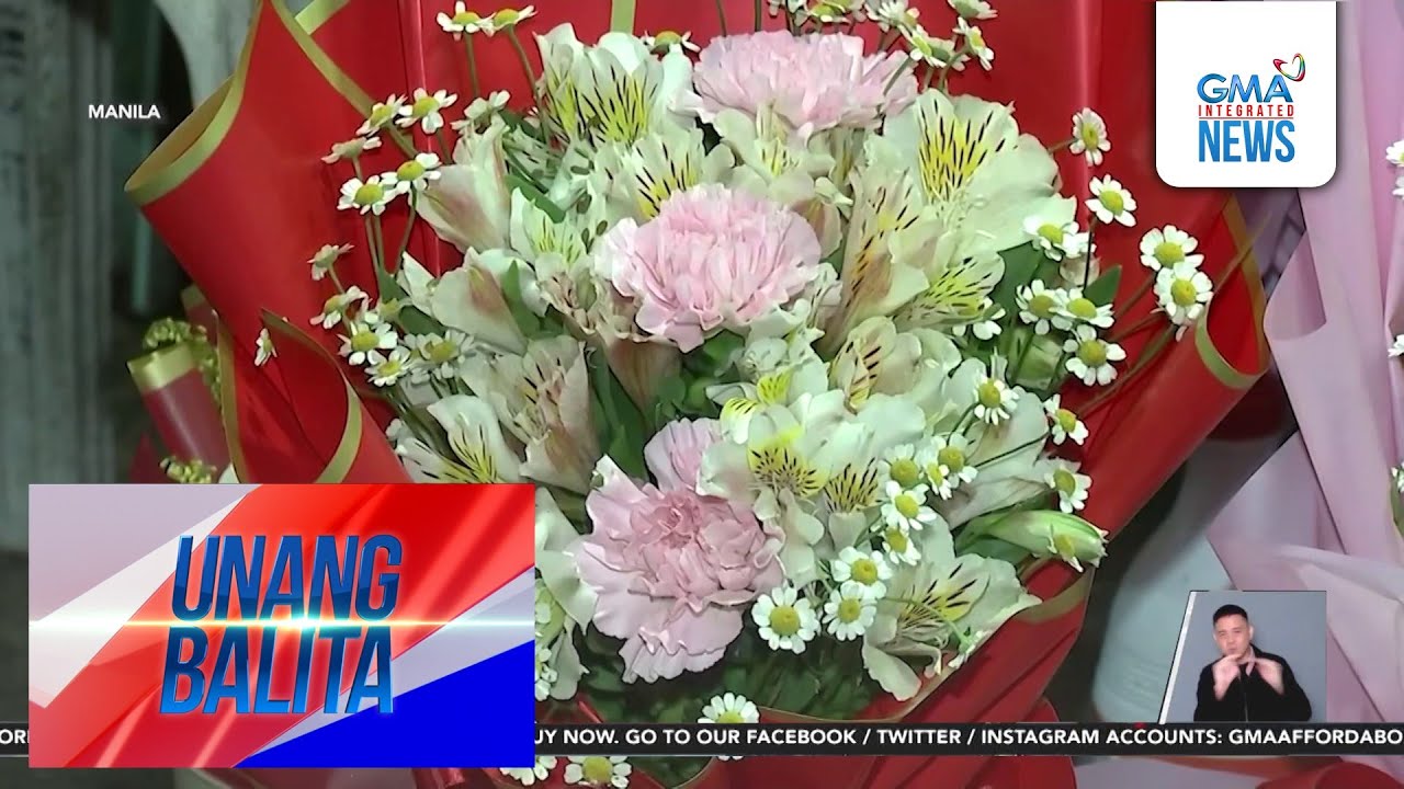 Presyo ng ilang bulaklak sa Dangwa Market, tumaas; posibleng dumoble pa habang... | Unang Balita