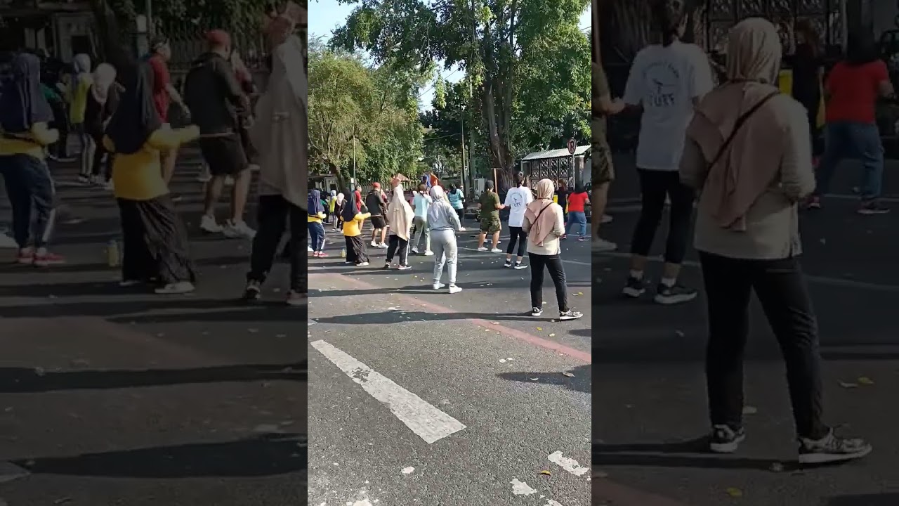 Senam car free day solo | #shortsvideo