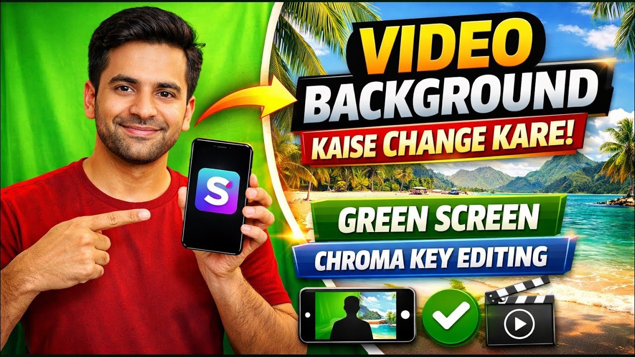 Spring App Se Video Ka Background Kaise Change Kare 📱 | Green Screen Chroma Key Editing (2026)