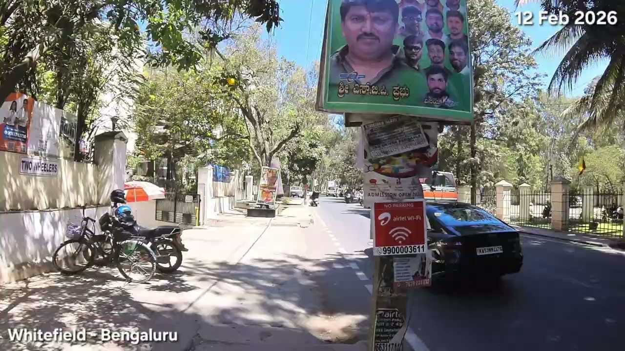 Walking tour in streets of Bengaluru - Whitefield