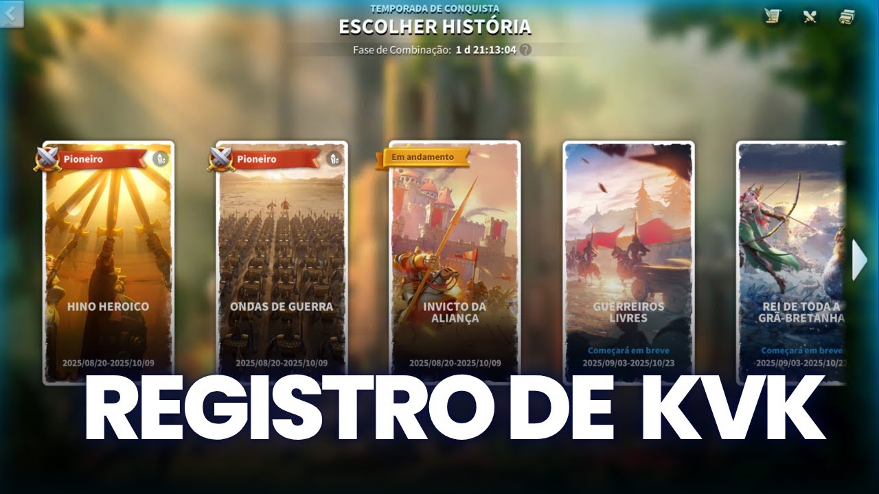COMO FUNCIONAM OS KVKS DA ERA DA CONQUISTA NO RISE OF KINGDOMS?