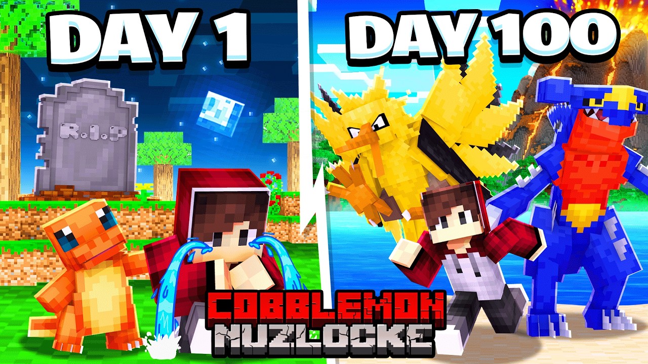 I Completed a COBBLEMON NUZLOCKE Vs 10 COBBLEMON YOUTUBERS! (100 Days)