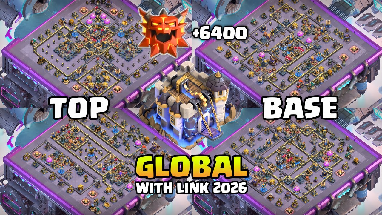 НОВАЯ ЛЕГЕНДАРНАЯ БАЗА TH18 С СВЯЗЬЮ | +6400 трофеев в 2026 году | CLASH OF CLANS