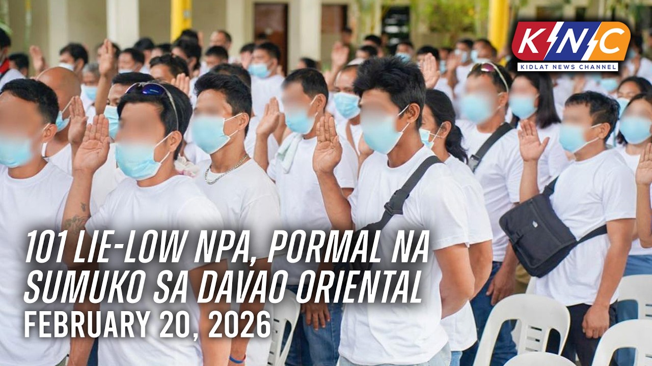 101 lie-low NPA, pormal na sumuko sa Davao Oriental | Kidlat News Channel (Feb 20 2026 6PM)