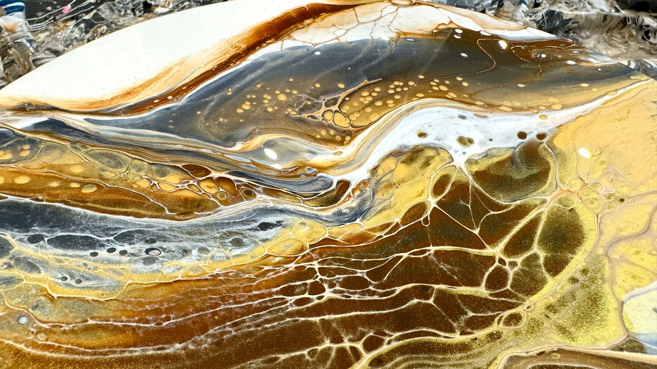 Stunning acrylic pouring Flip Cup - spin art