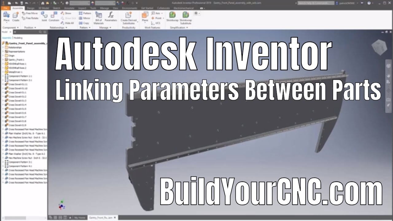 Autodesk Inventor: Sharing Parameters Between Parts