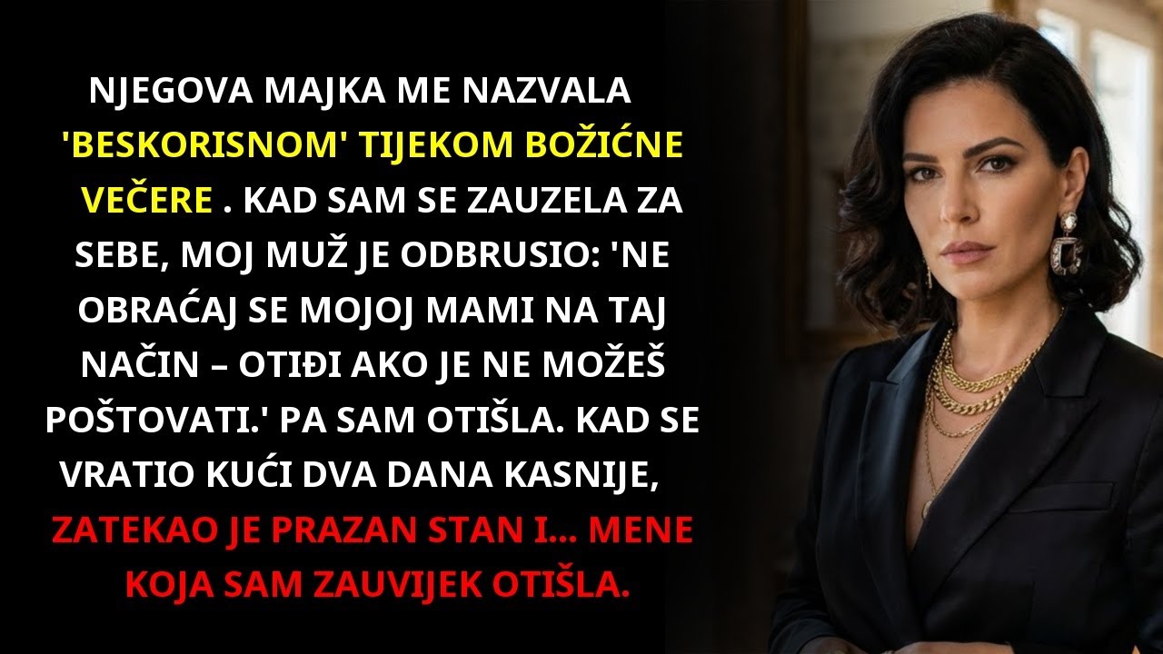 Branio je svoju majku umjesto mene; Ali nikada nije očekivao da će doći kući u prazan stan...