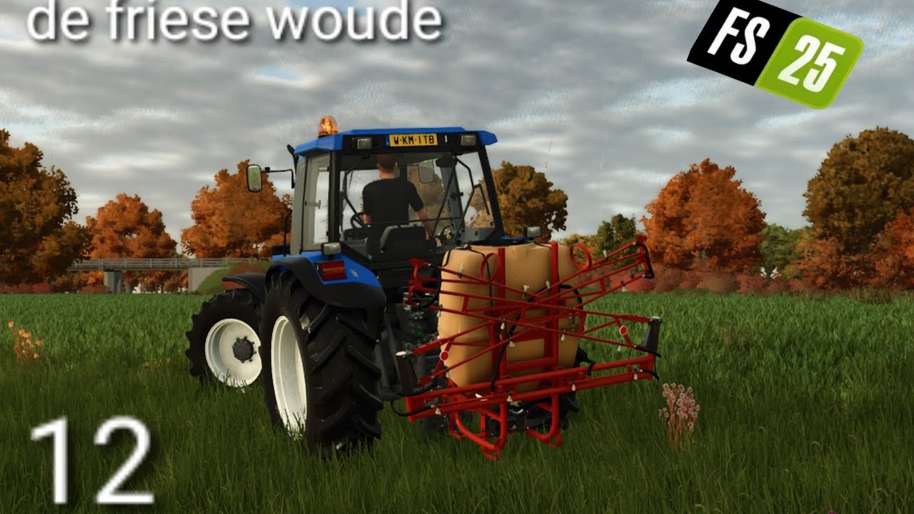 de tarwe spuiten en de tweede snee gras maaien|de friese woude FS25