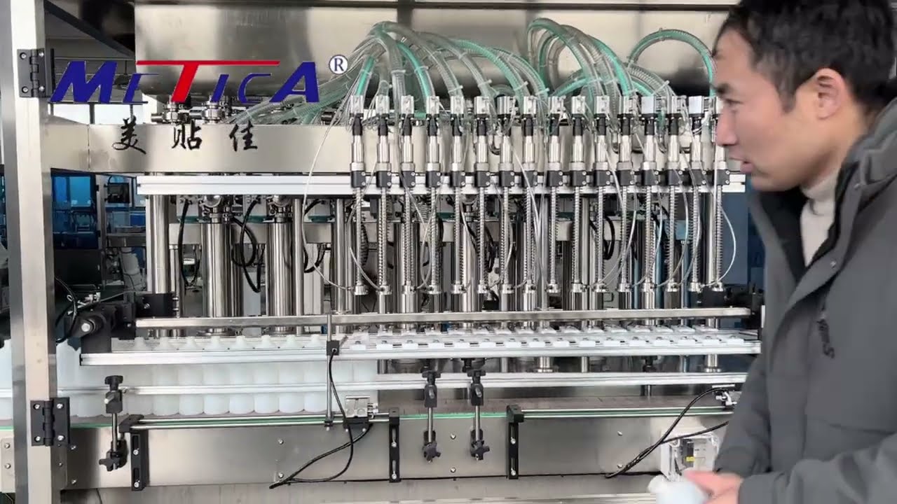 16 Nozzles Liquid Filling Machine for Easy-Foaming Products | Lotion, Micellar Water & Cleaners