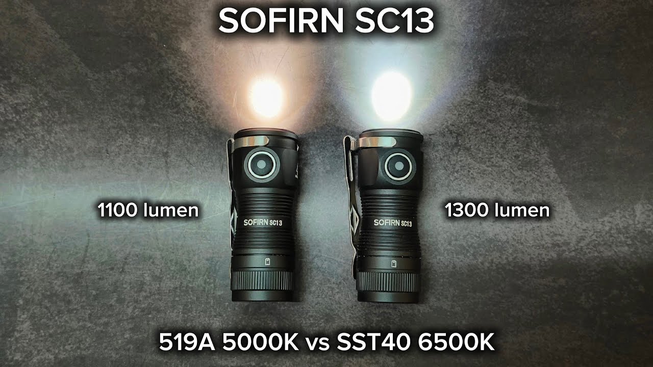 Beamshots Comparison - SOFIRN SC13 519A 5000K vs SC13 SST40 6500K