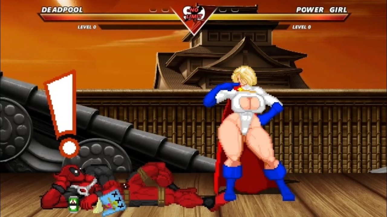 DEADPOOL vs POWER GIRL - Very exciting fight !