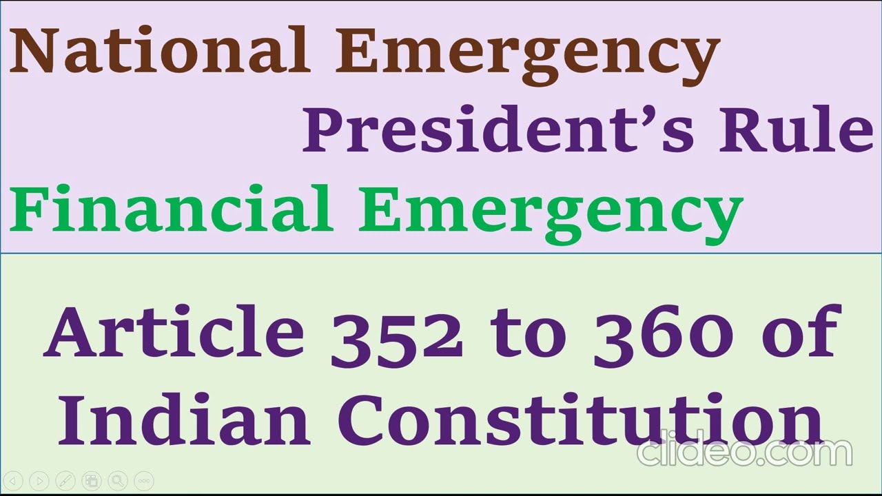 National Emergency|Article 352 to 360 of Indian Constitution@easytricks4063