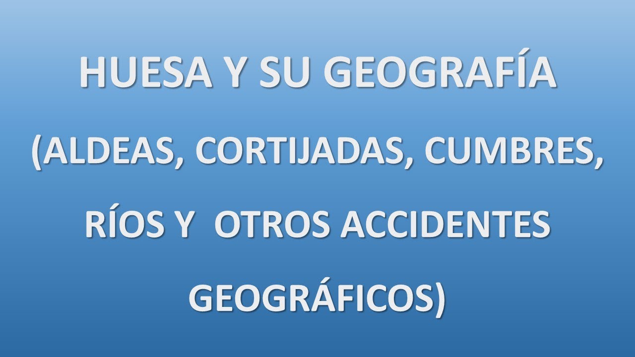 HUESA Y SU GEOGRAFÍA: ARROYO MOLINOS. Francisco García del Río