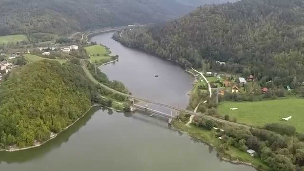DJI Phantom 2 flying over the dam Ružín near Margecany