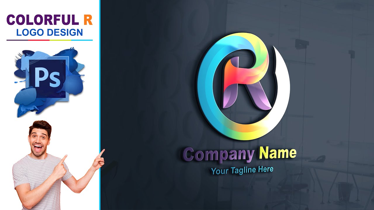 Colorful Letter R Logo Design Tutorial