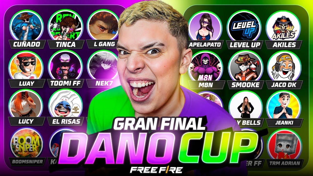 ¡DANO CUP: FINAL 🔥 TORNEO DE YOUTUBERS FREE FIRE 🔥 TINCA - APLAPATO - LUAY - JACO - NEK - BOOMSNIPER
