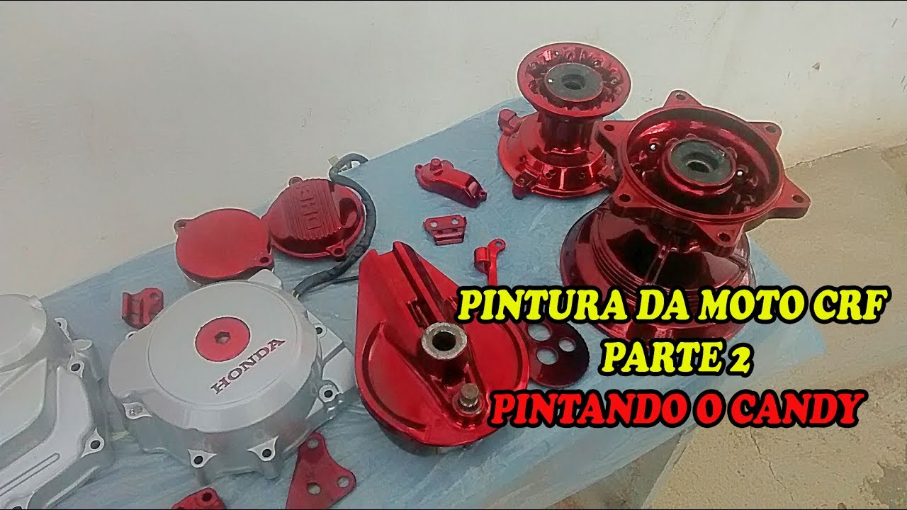 Pintura efeito anodizado candy Vermelho Parte 2