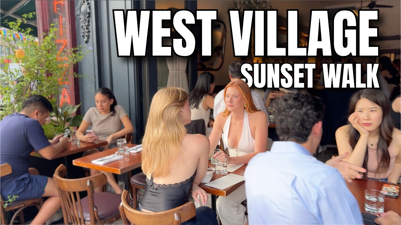 NEW YORK CITY Walking Tour [4K] - Sunset Walk in WEST VILLAGE