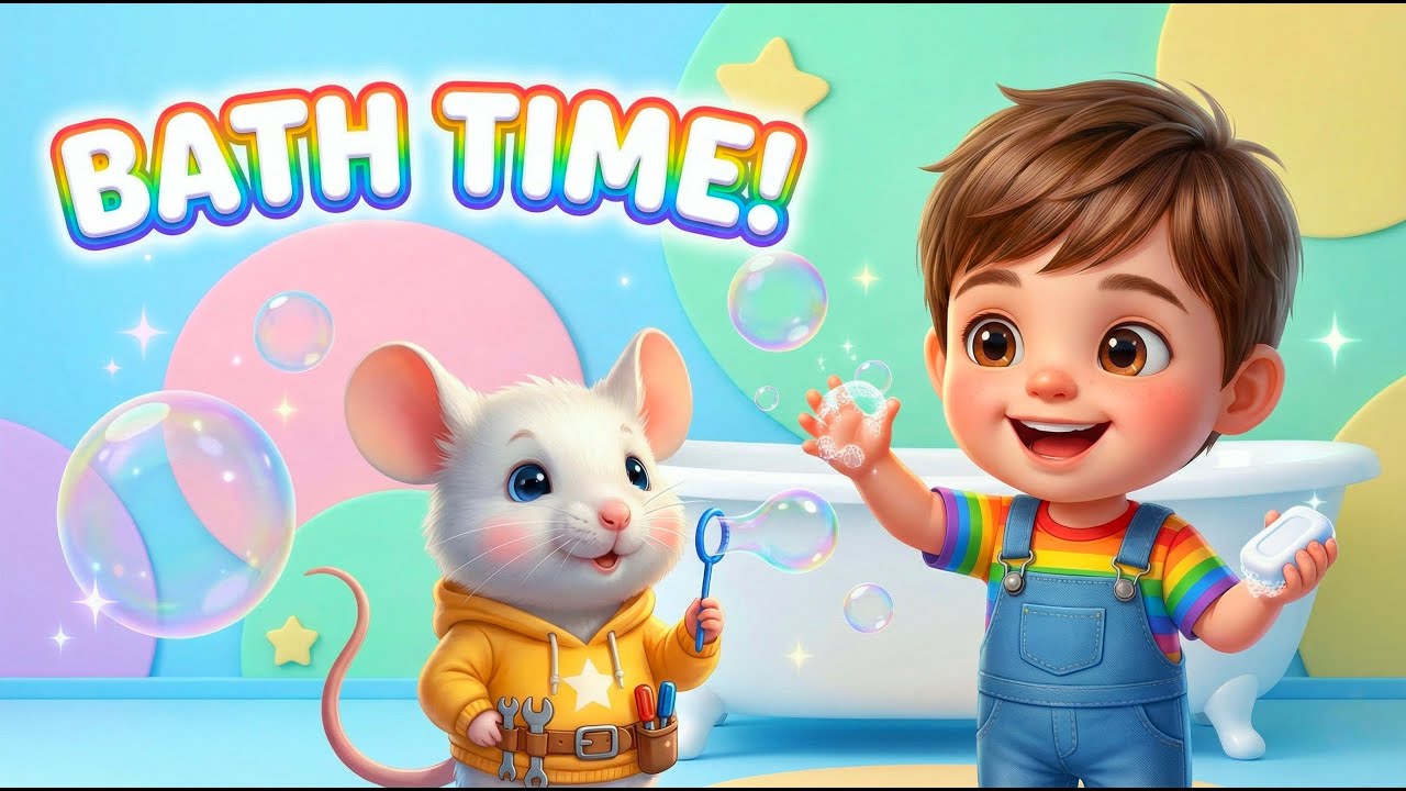 Bath Time Fun 🛁 | Leo & Snowy Bath Song | Kids Bath Routine | Toddler Learning