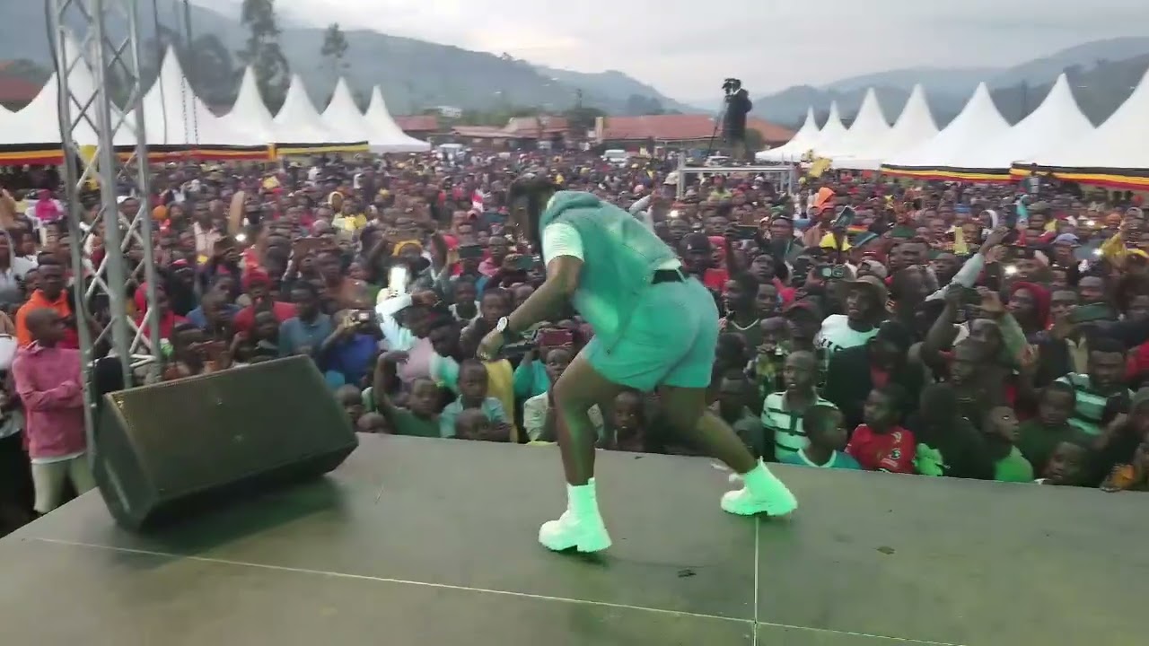 Lady joan performing at rukiga rushebeya play ground 