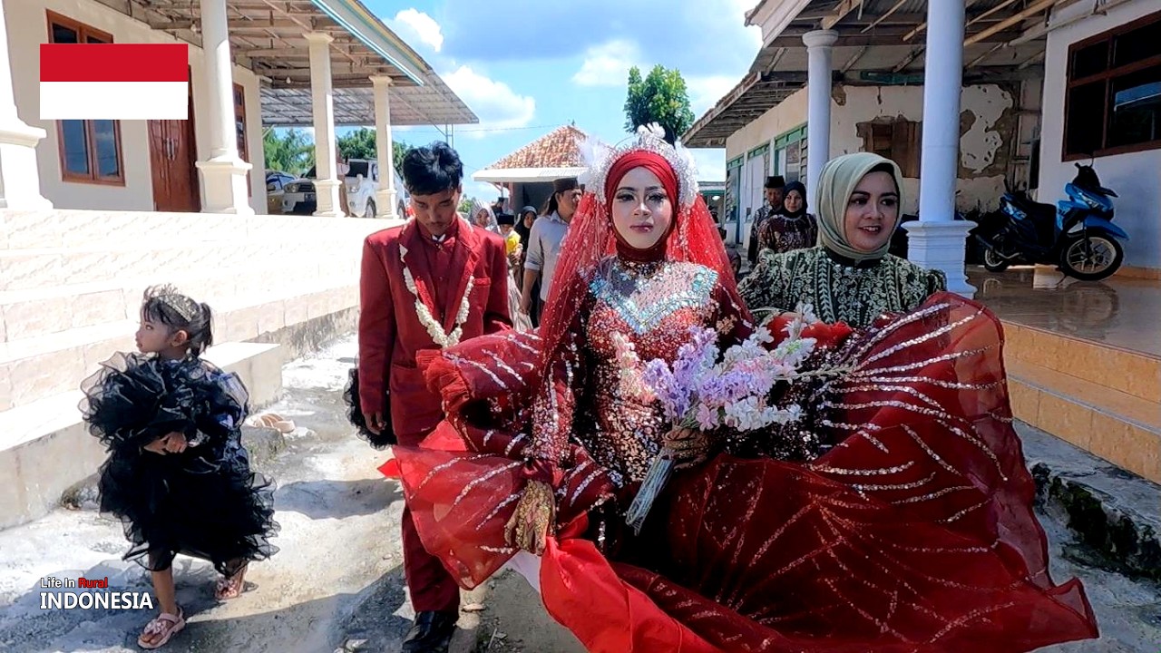 village life in indonesia, visit the groom's house, muslim wedding video