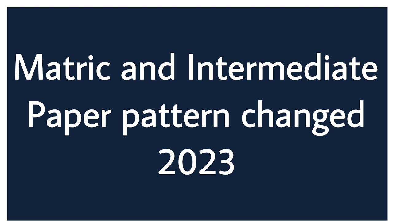 Paper pattern changed 2023 | SLO based examination