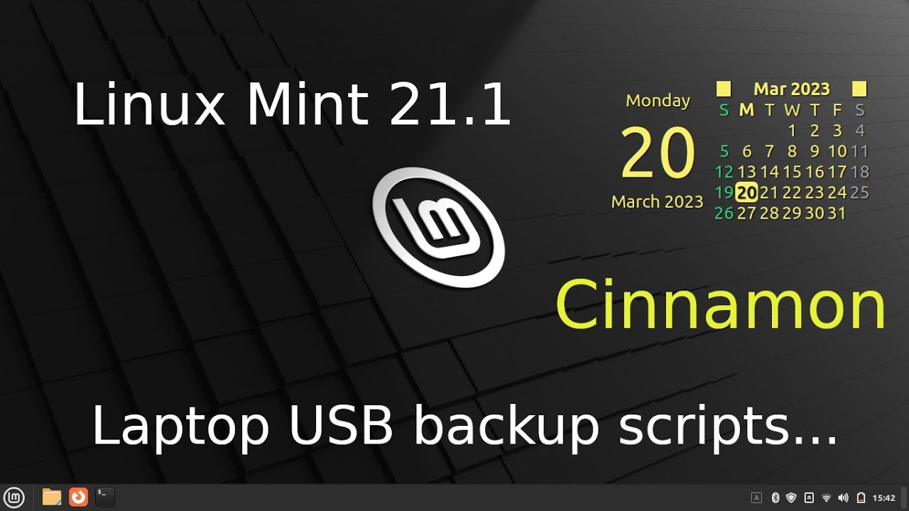Linux Mint 21.1 - Cinnamon - Laptop - USB backup tips.