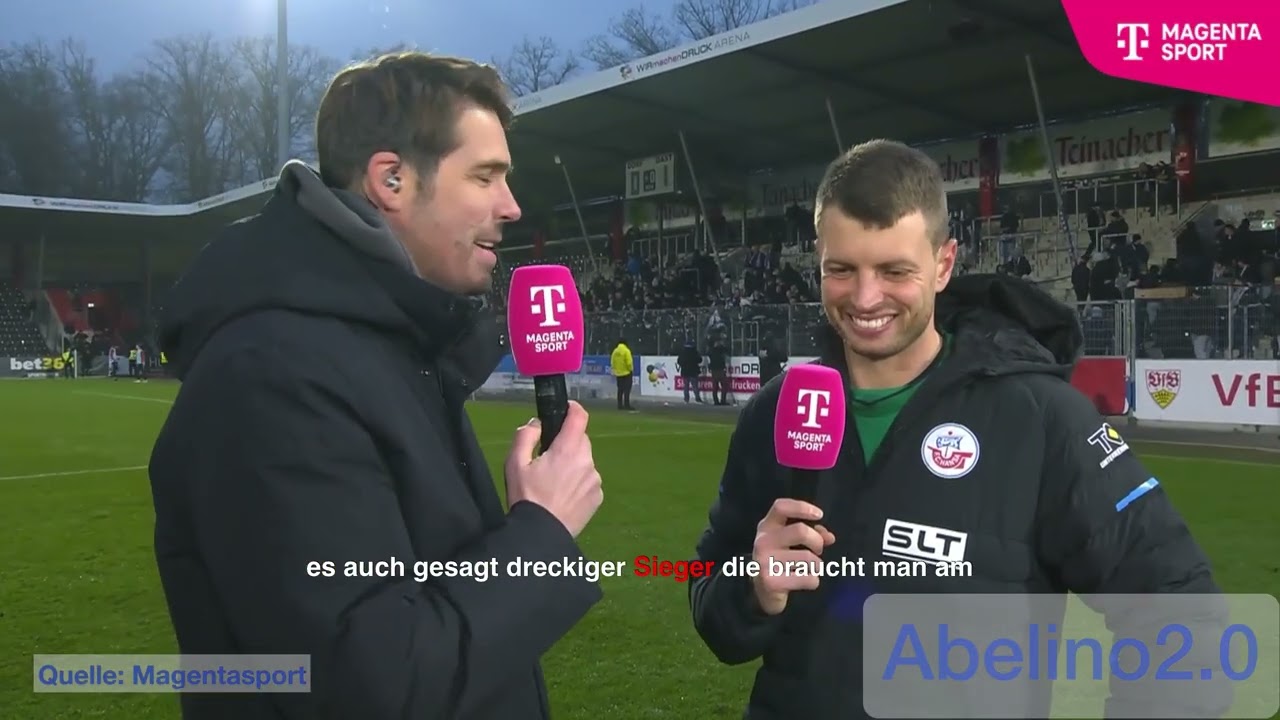 Rostocks Torwart Benjamin Uphoff,Ich bin froh, dass es gut ausgegangen ist.&ldquo;@MAGENTASPORT 