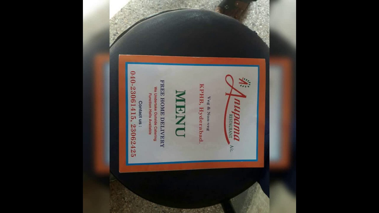 Anupama Restaurant in KPHB Colony Kukatpally, Hyderabad | Menu | Yellowpages.in
