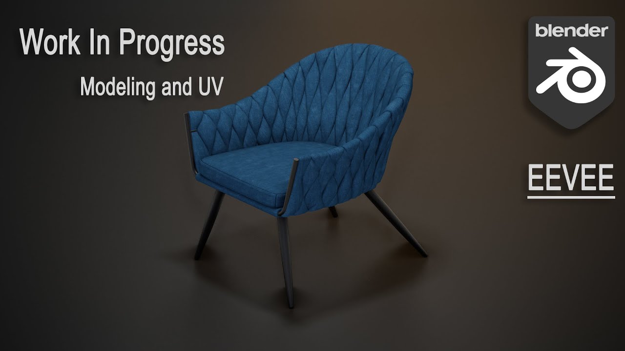 Creating chair in Blender 2.8 p1. Modeling