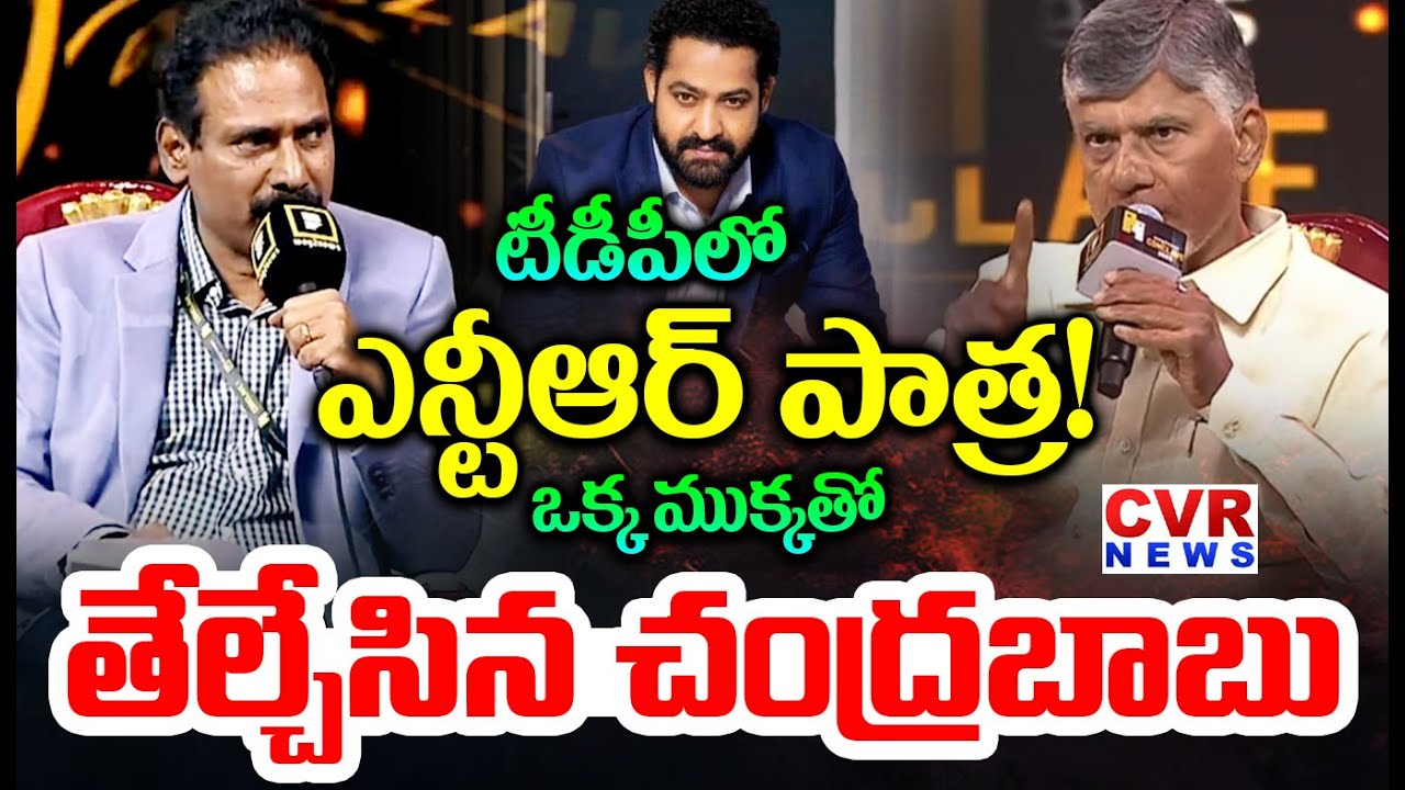 టీడీపీ లో ఎన్టీఆర్ పాత్ర | CM Chandrababu Interesting Comments On Junior NTR | CVR News