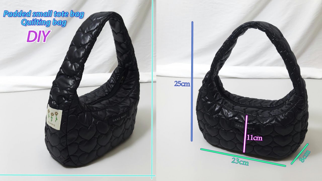 DIY 패딩 스몰 토트백 만들기/퀼팅백(슬링백) 만들기/가방 만들기/How to make a quilting bag/padded small tote bag making