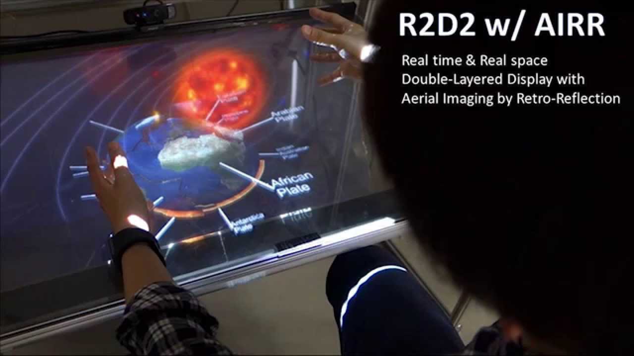 [Siggraph Asia 2015] R2D2 w/ AIRR: Interactive 2.5D Floating Display