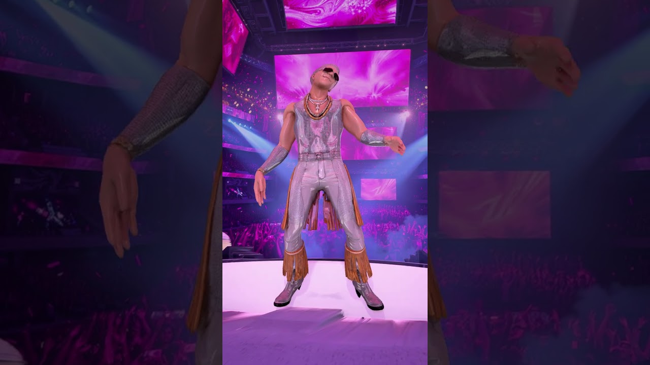 High detailed realistic 3D character model of A flamboyant 42-year-old male pop star with slicked...