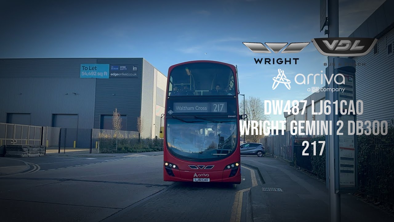THRASH | Journey on the Arriva London Wright Gemini 2 VDL DB300 DW487 LJ61CAO on bus route 217