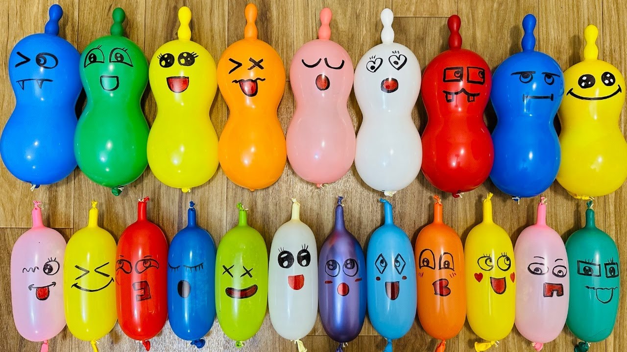 The shocking secret to making hilarious slime with long balloons | Satisfying slime videos