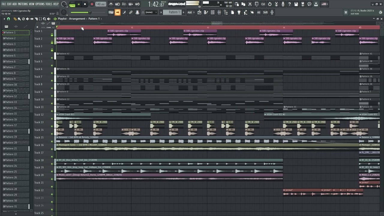 A 500 Cigarettes song Up to date.