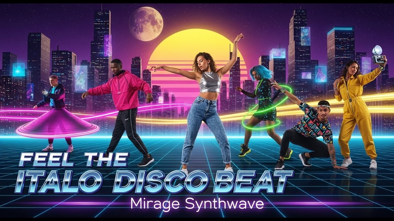 Italo Disco 2025 🌃 Neon Mirage - Romantic Synthwave Compilation for Timeless Nights & Retro Emotions