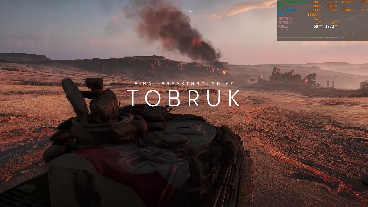 Battlefield V - ZephyrusG14 - R7 4800HS - RTX 2060 MaxQ - CPU Boost Disabled - [1080p 60fps]