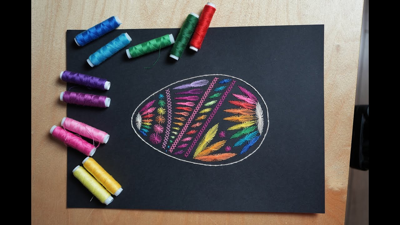 Pisanka zrobiona haftem matematycznym, #wielkanoc #pisanki #diy