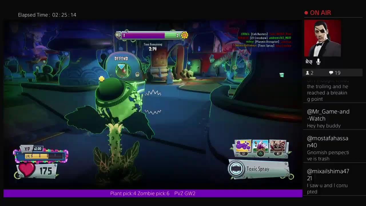 PVZ GW2 streaming to max rank plus 1v1