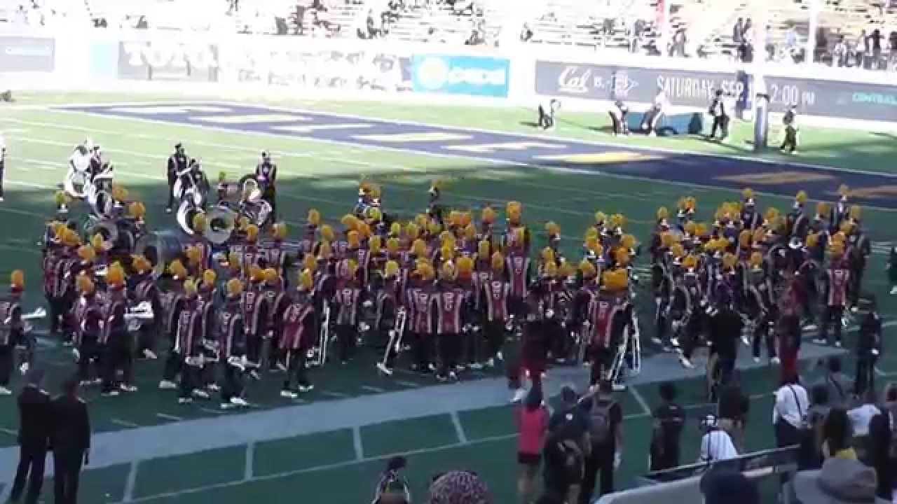 The Cal Band & the Grambling State Band joint post-game show at Berkeley.