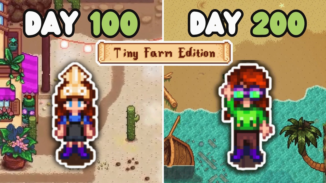 Can I complete 200 Days of Stardew Valley on a TINY FARM?