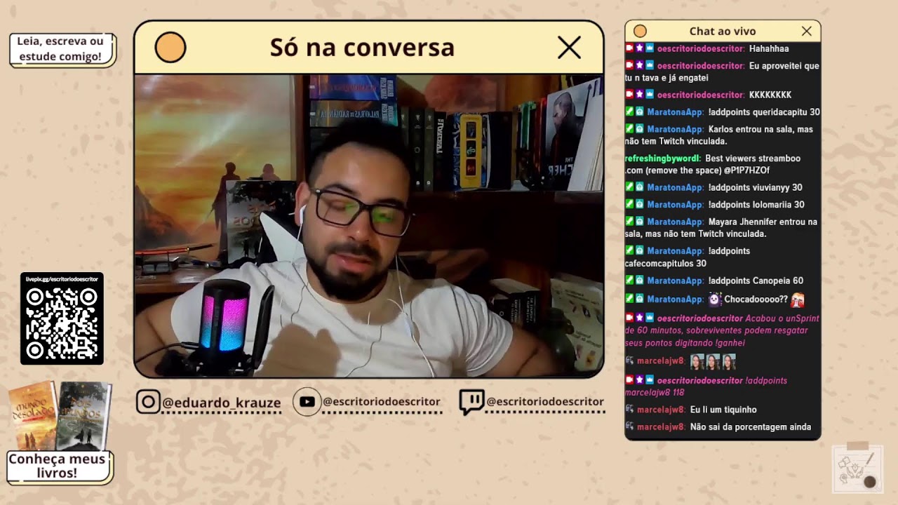 Bora ler e escrever? Finalizando meu terceiro livro! Vem pra live!