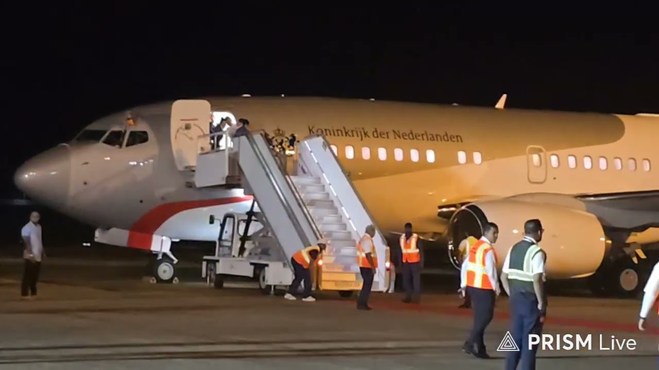 Aankomst Nederlandse Koning en Koningin te Zanderij, Suriname (30 november 2025)