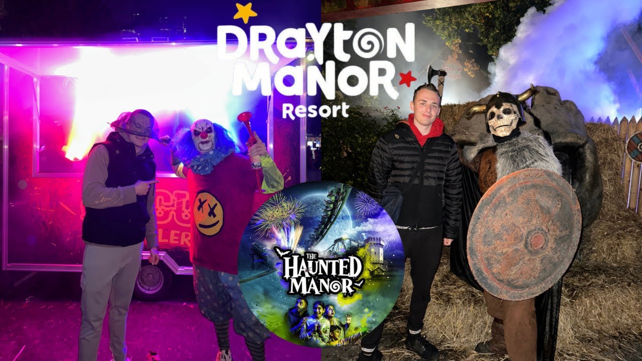 Drayton Manor THE HAUNTED MANOR Vlog October 2023 - Inside All Scare Attractions!