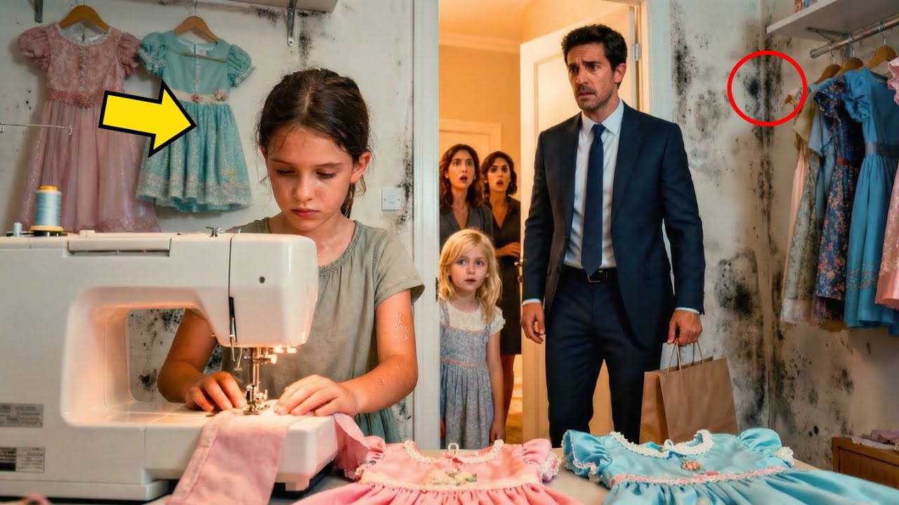 MILLONARIO RECOGE EL VESTIDO DE SU HIJA Y ENCUENTRA UNA NIÑA…LO QUE LE DICE LO LLENA DE FURIA