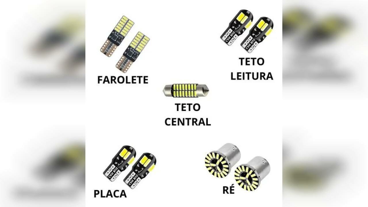 Review: Kit Lampadas Led Premium Gol Voyage G4 G5 G6 G7 Teto Placa Gol Voyage Branco